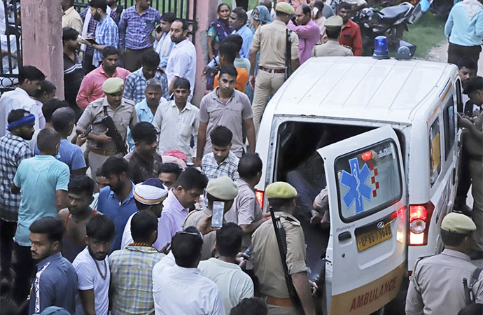 At least 121 people were crushed to death at a religious event in the north Indian