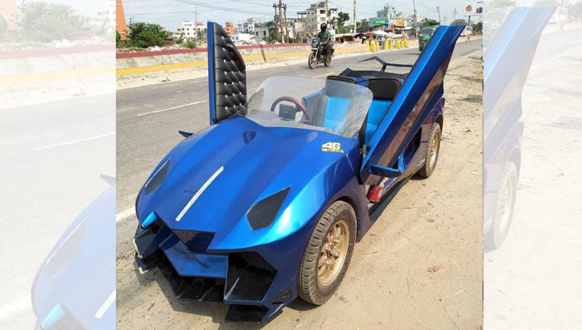 Narayanganj youth builds gorgeous electric car from scratch