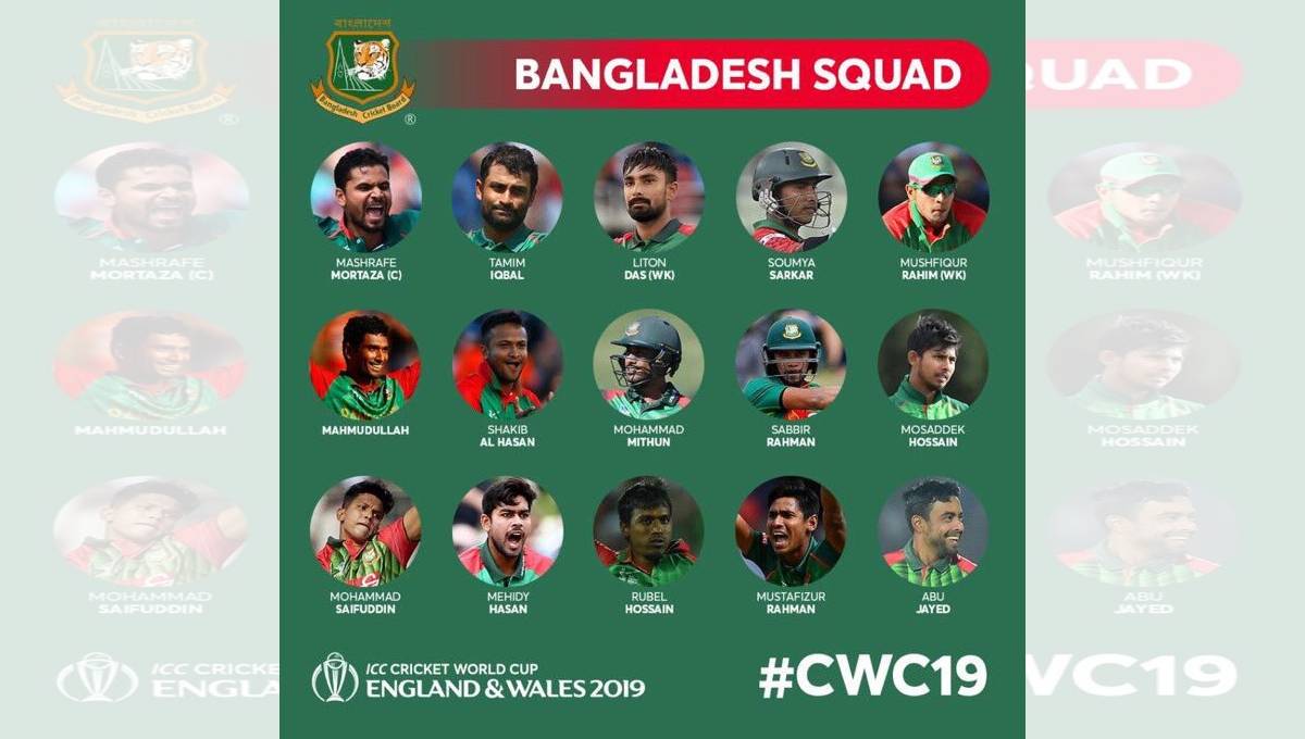 BCB announces Bangladesh squad for World Cup 2019