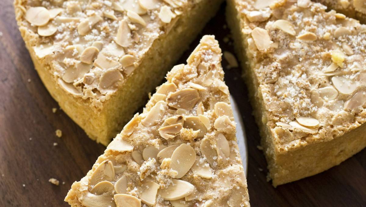 A rich almond cake makes a sophisticated and sweet dessert