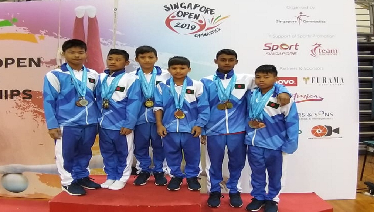 Singapore Open Gymnastics: Bangladesh earn 13 gold, 5 silver, 7 bronze