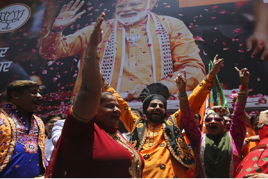India's ruling party claims win with assured lead in votes