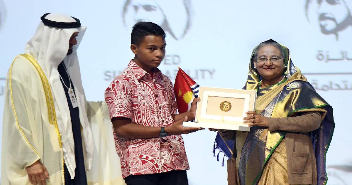 Zayed Sustainability Prize , Zayed bin Sultan Al-Nahyan , ADSW 2020 , PM Sheikh Hasina UAE , IRENA