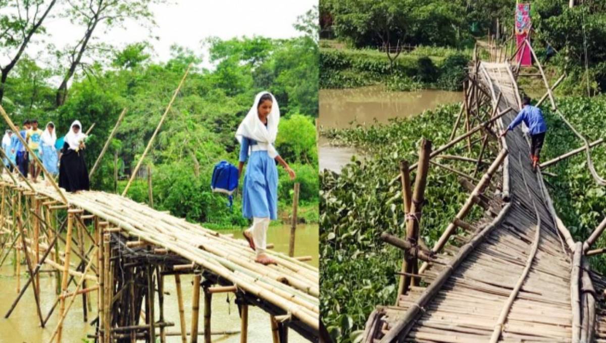 Thousands suffer as bamboo bridge collapses in Sylhet