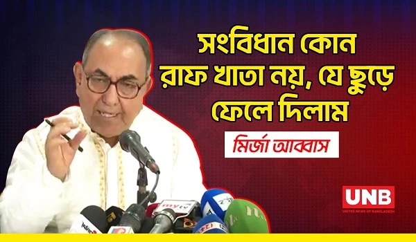 সংবিধান কোন রাফ খাতা নয়, যে ছুড়ে ফেলে দিলাম : মির্জা আব্বাস | Mirza Abbas | BNP | Constitution | UNB