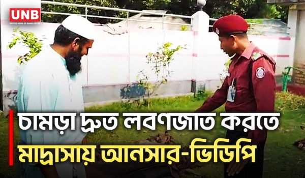 নাটোরে কোরবানির চামড়া দ্রুত লবণজাত করতে আনসার-ভিডিপির সহায়তা | Natore | UNB