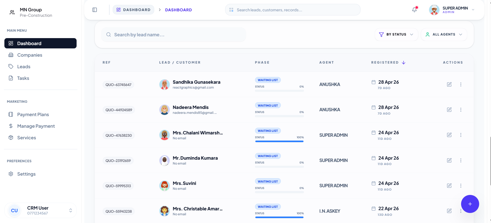 Dashboard & Lead Analytics screenshot 4