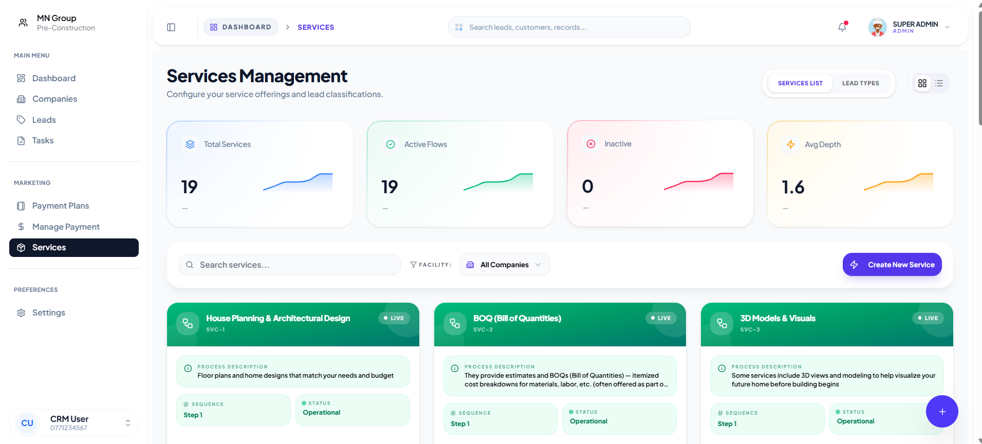 Centralized Services Management screenshot 1