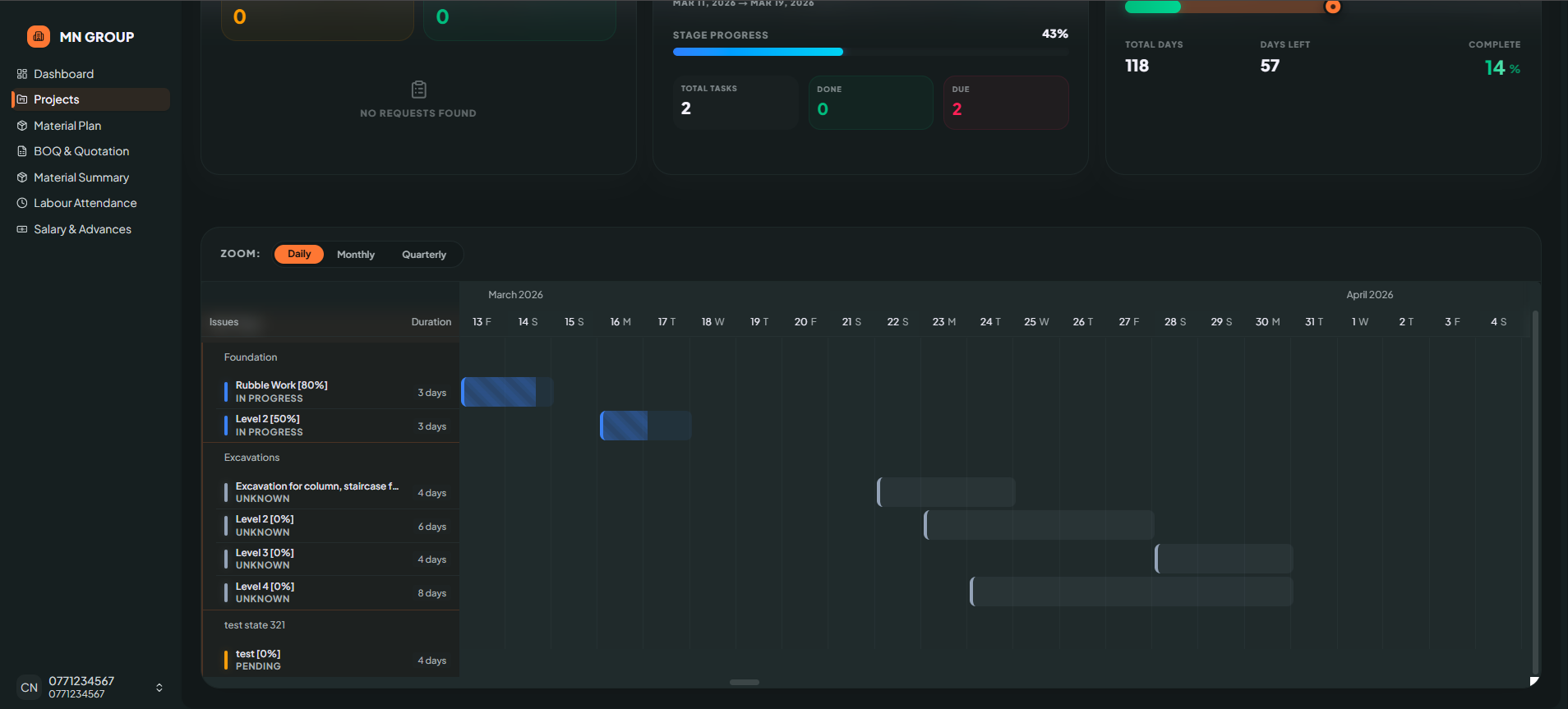 Stage & Task Progress screenshot 2