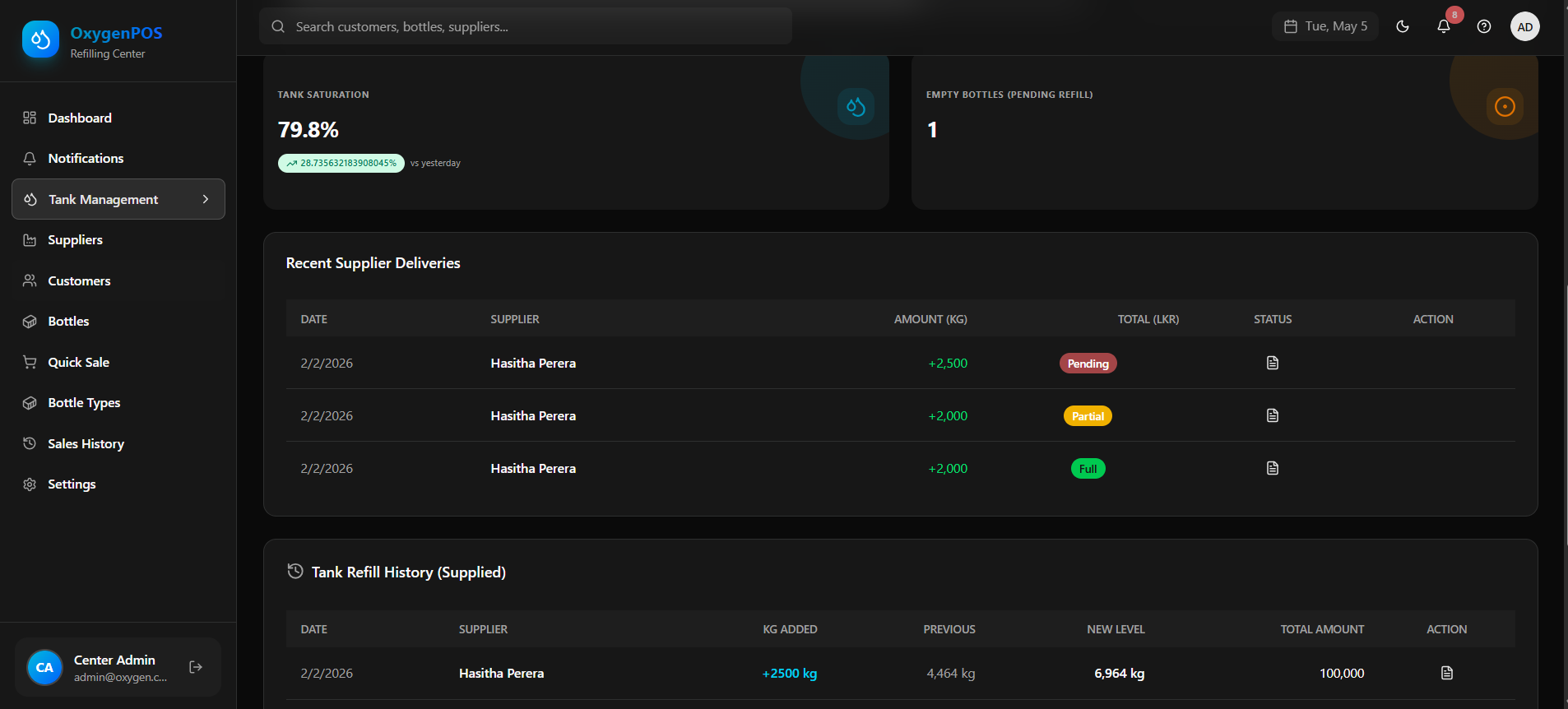 Advanced Tank & Refill Management screenshot 2