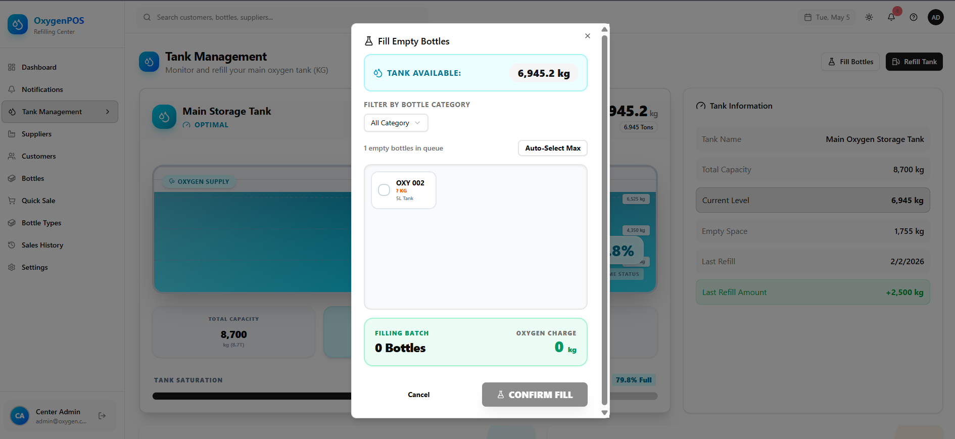 Advanced Tank & Refill Management screenshot 3