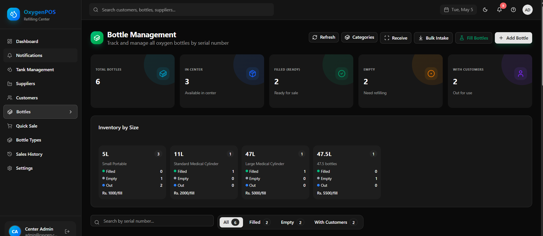 Comprehensive Bottle Management screenshot 1