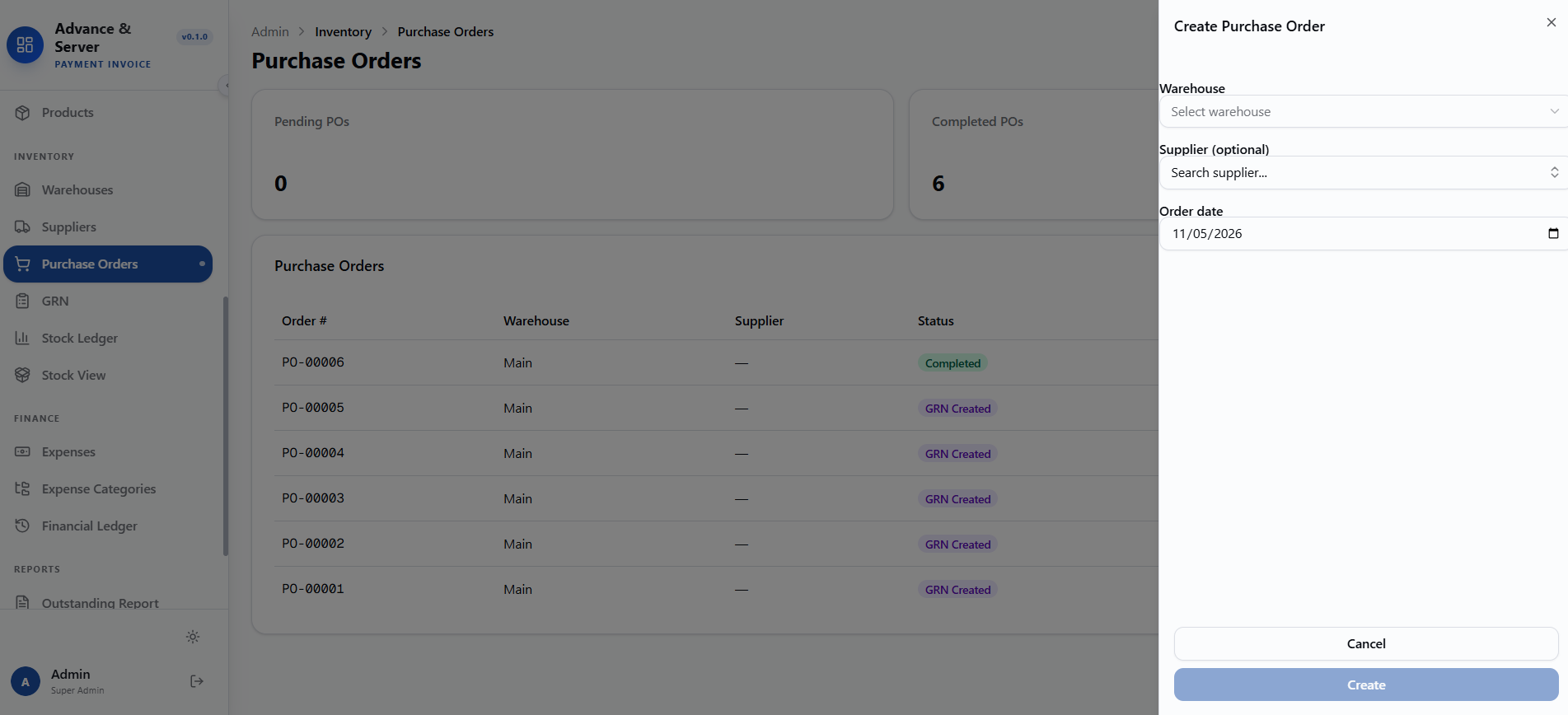 Purchase Orders screenshot 3