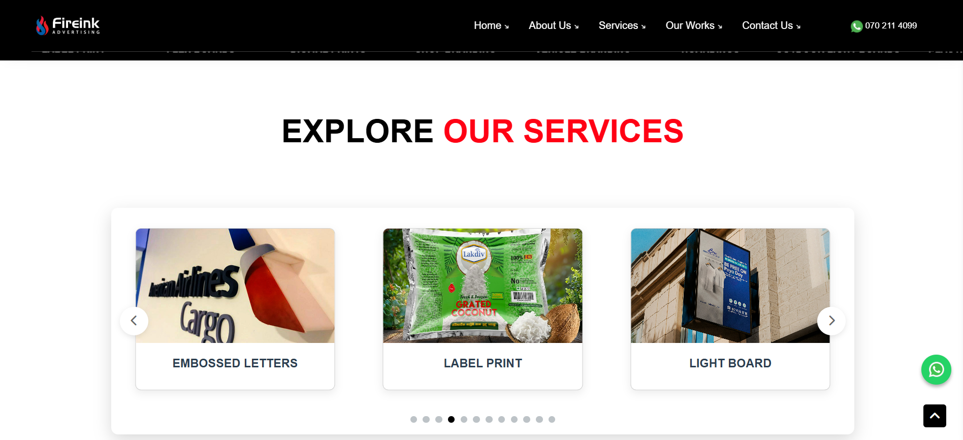Home Page screenshot 2