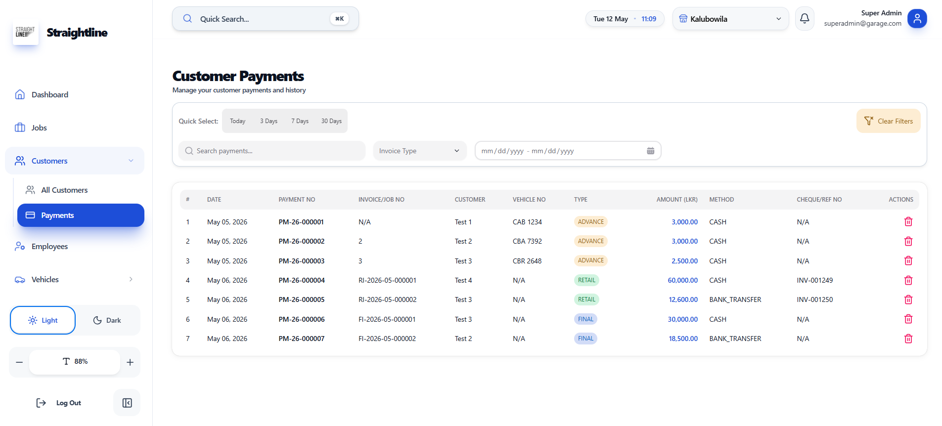 Customer Payments screenshot 1