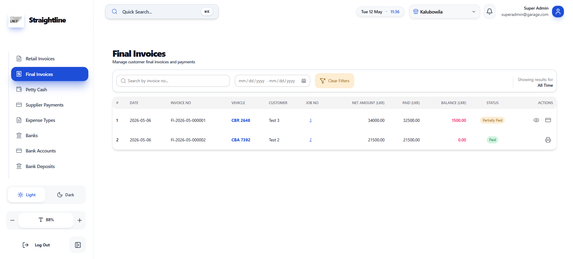 Final Invoices screenshot 1
