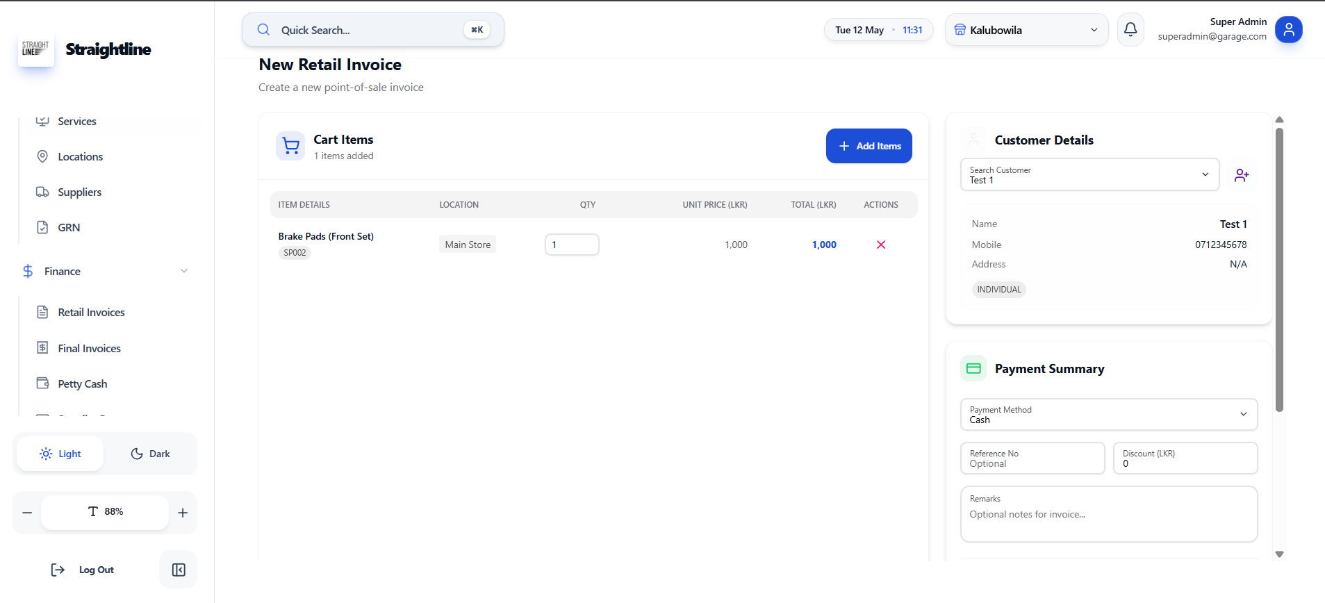 Retail Invoices screenshot 2
