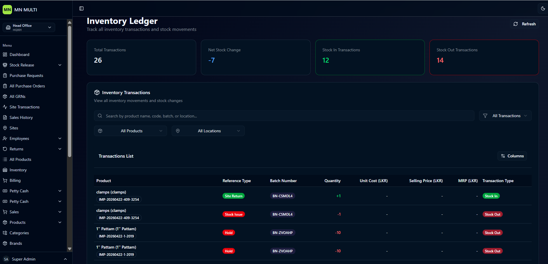 Inventory Ledger image