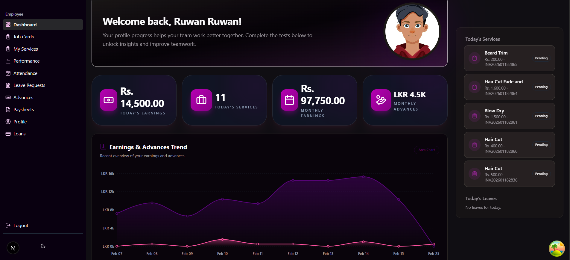Employee Dashboard image