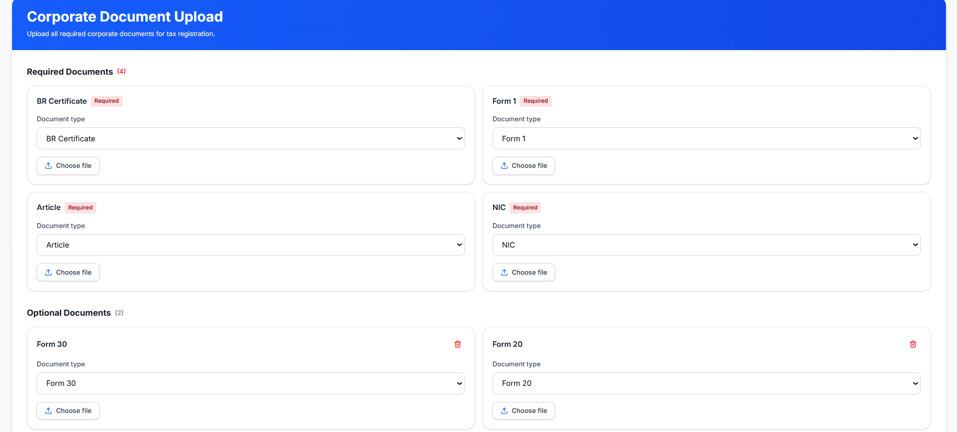 Corporate Tax Registration (Customer Side) screenshot 2