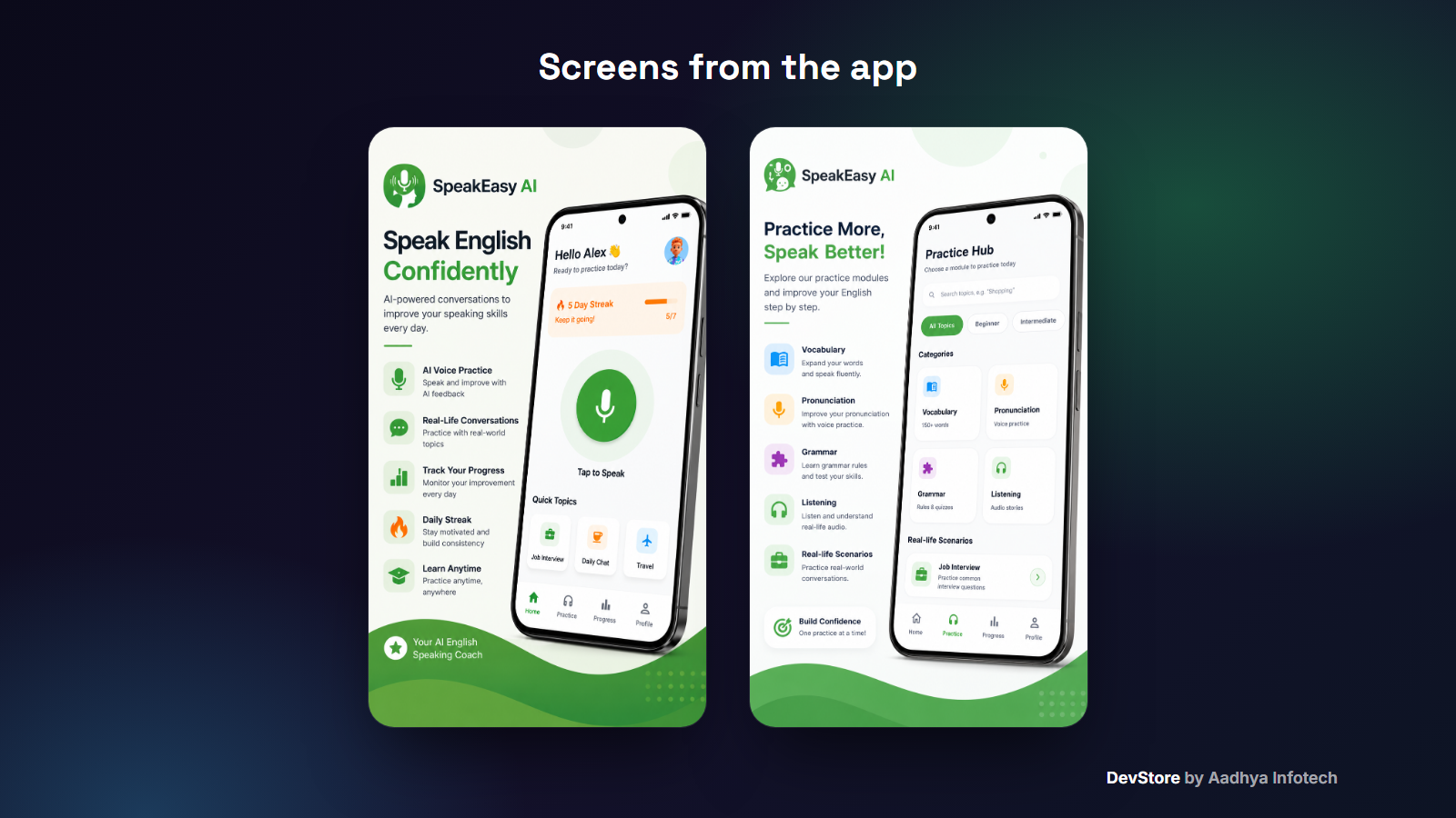 SpeakEasy AI English Speaking Tutor — Android Kotlin Source Code — image 2