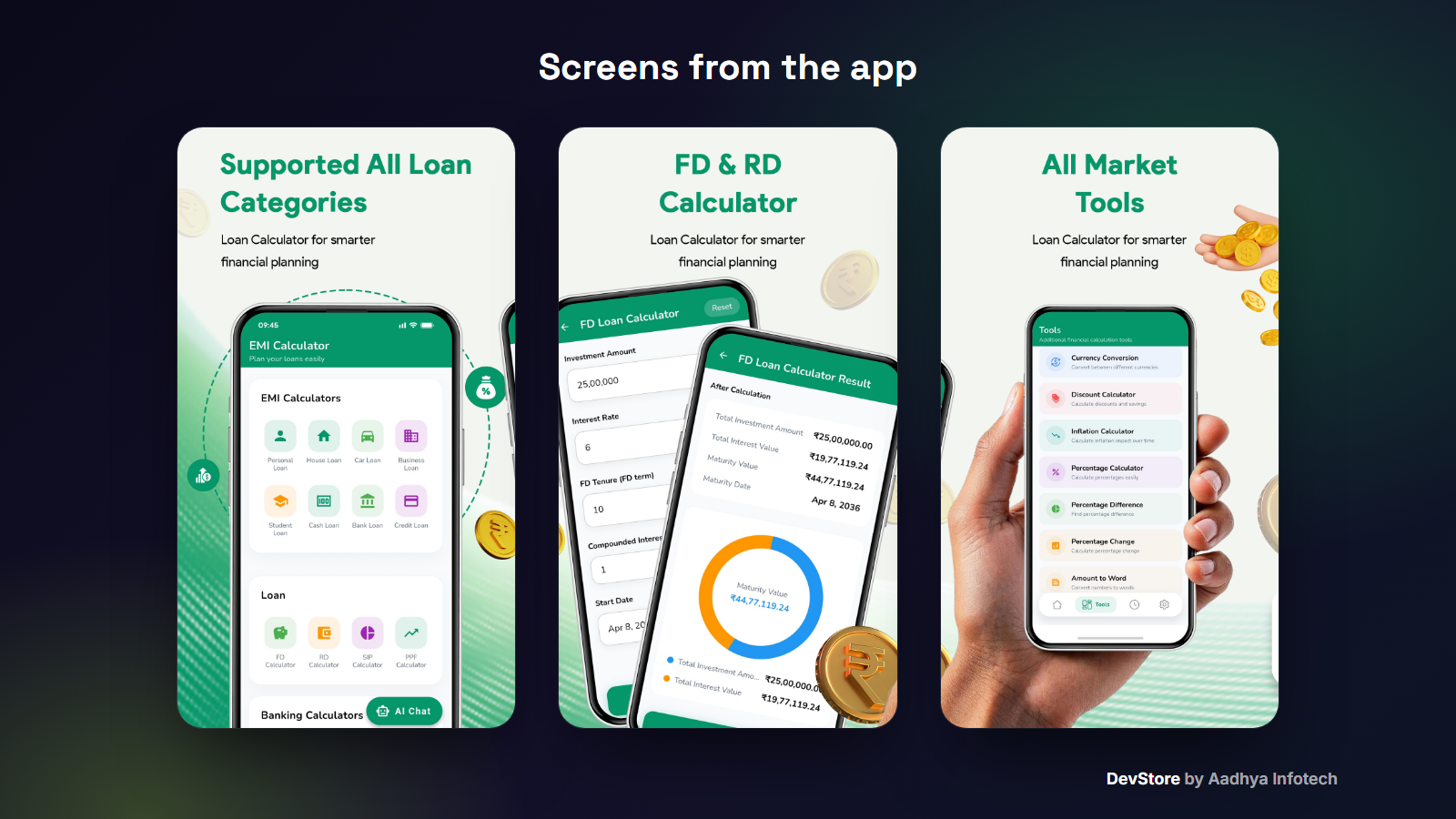 EMI Loan Calculator & Finance Tools — Flutter App Source Code — image 2