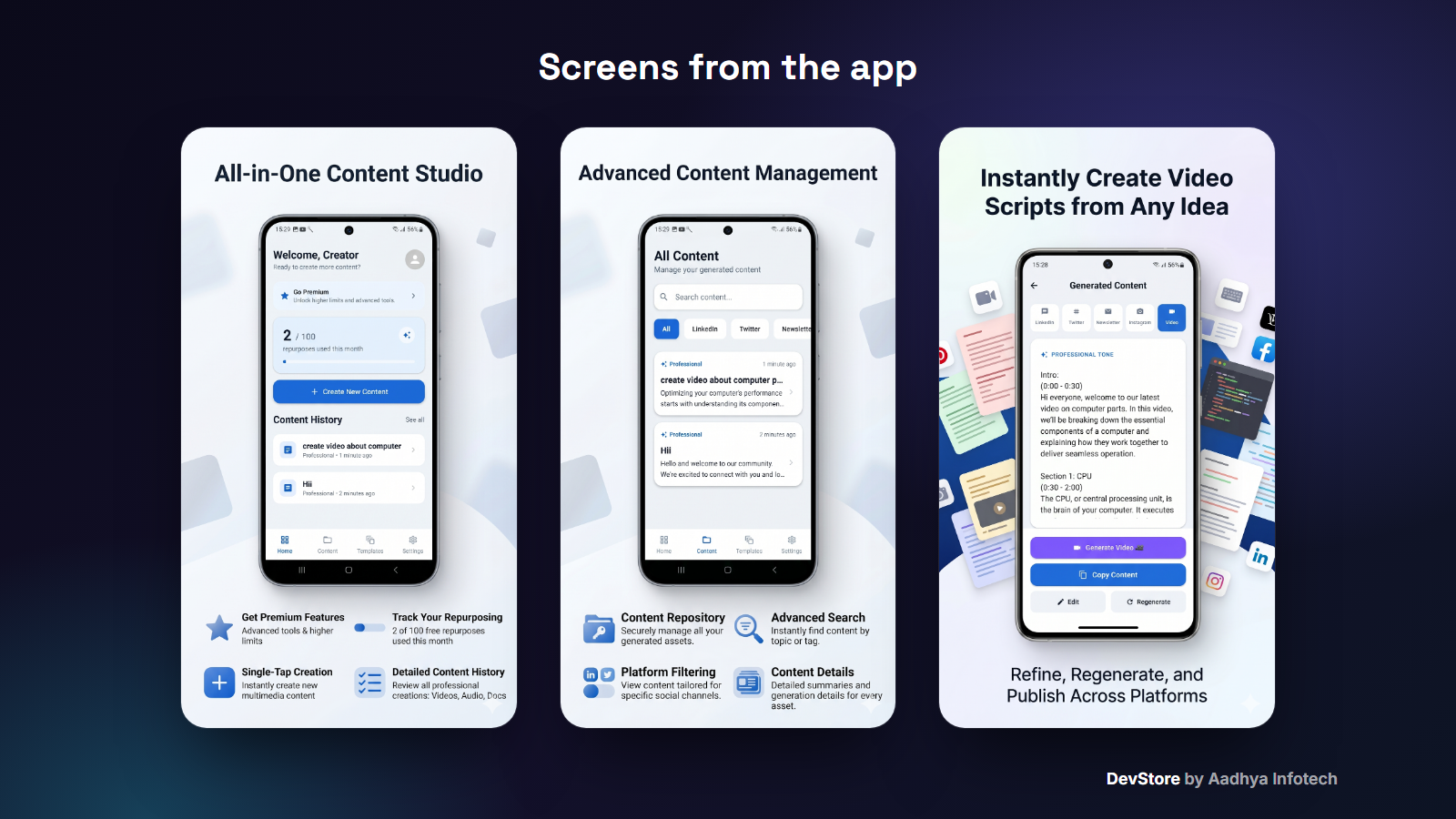 AI Social Post Generator — Android Kotlin Compose Source Code — image 2