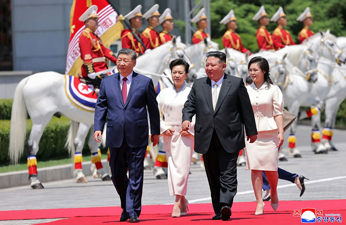 The leaders of North Korea and China adopted a "far-reaching blueprint"
