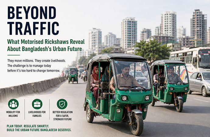 Beyond Traffic: What Motorised Rickshaws Reveal About Bangladesh's Urban Future
