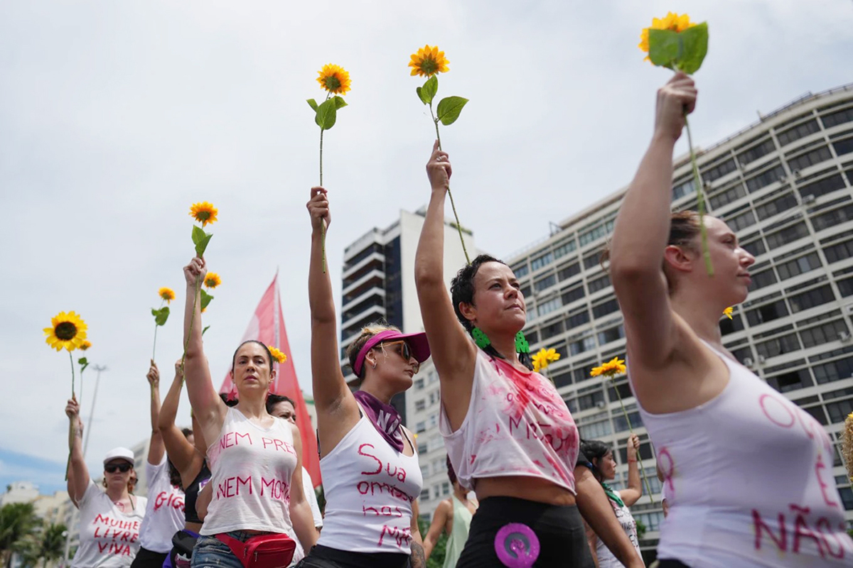 Photos show women marking International Women’s Day