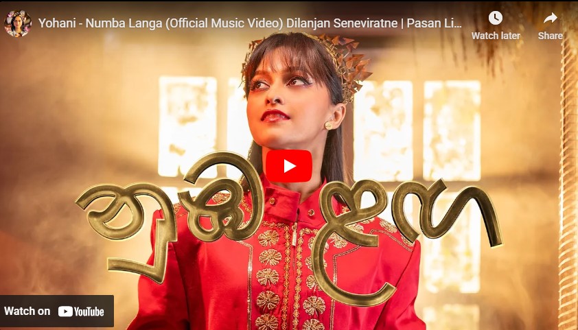 New Music : Yohani – Numba Langa (Official Music Video) Dilanjan ...