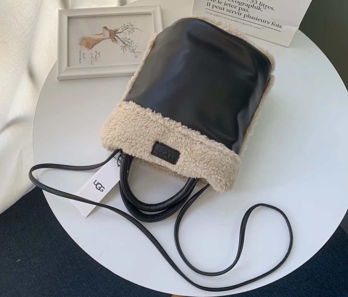 ZH518 UGG lamb wool bucket bag 45$ gallery