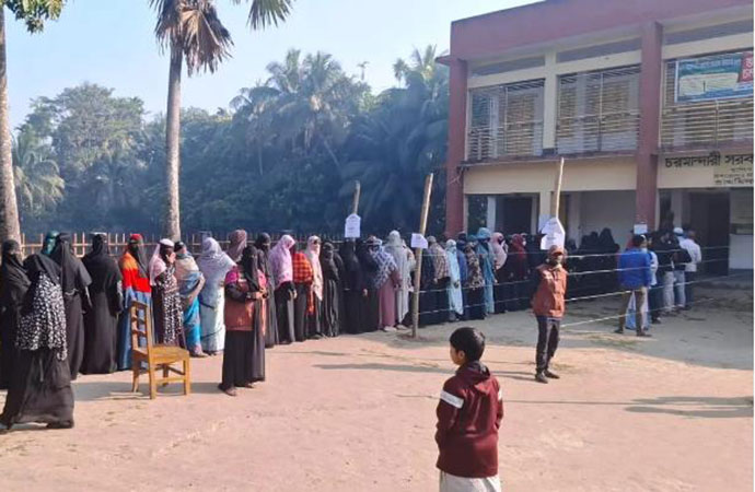 In a first, the women of ultra-conservative Rupsha South vote to choose their leader