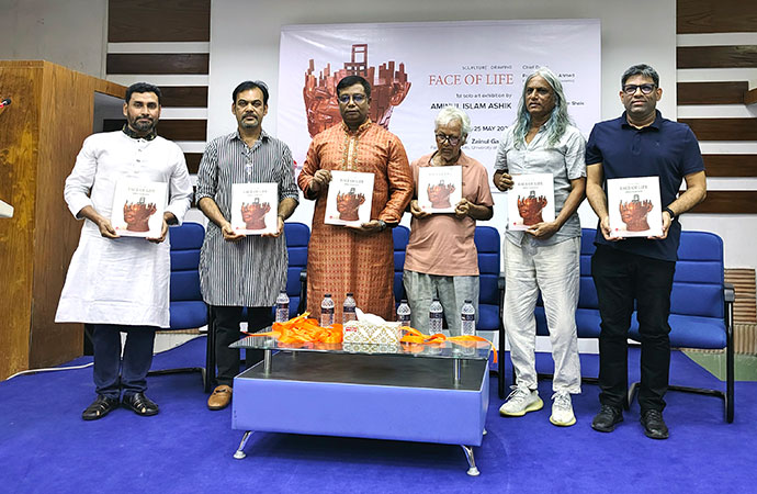'Face of Life': maiden solo exhibition of Aminul Islam Ashik opens at DU Zainul Gallery