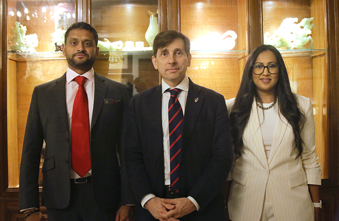 Welcoming the new French Ambassador in Dhaka