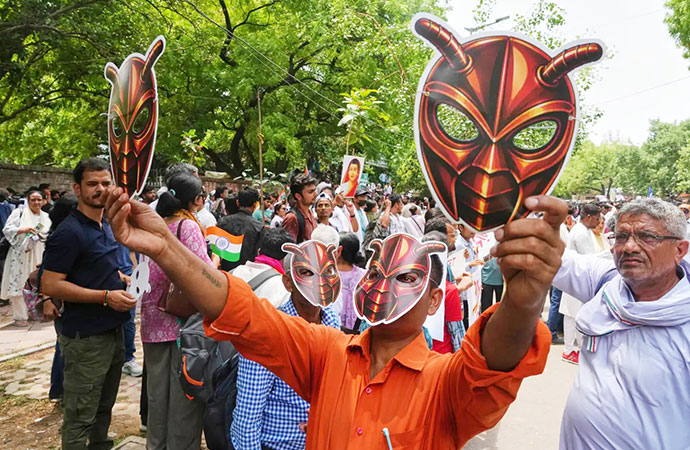 Indian authorities launched a major security crackdown in New Delhi