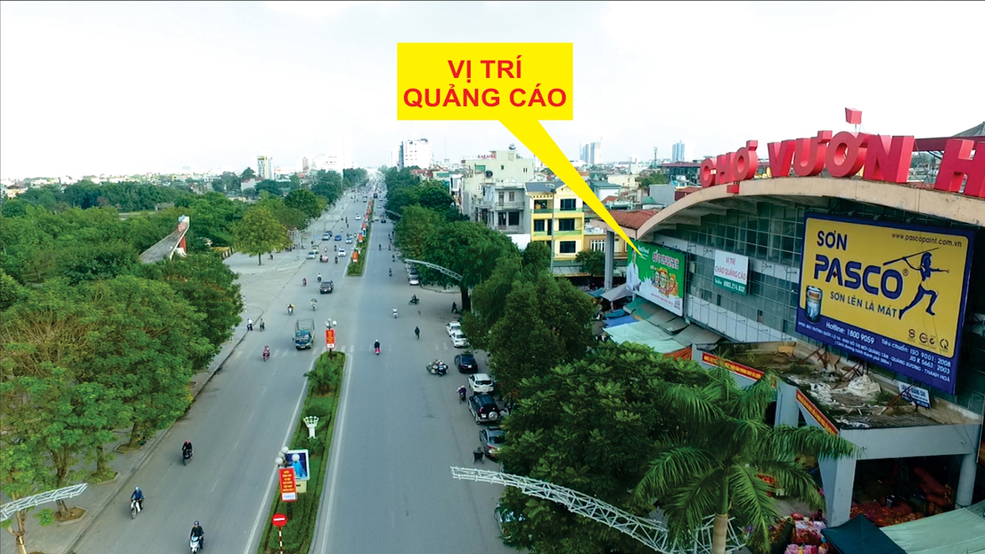 Pano Ốp Tường Tại Chợ Vườn Hoa – Đường Lê Lợi , TP Thanh Hóa, Tỉnh Thanh Hóa – Vị Trí Số 1