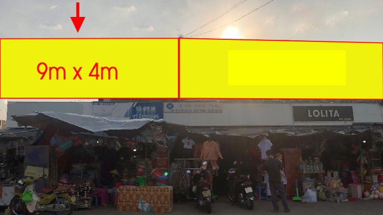 Pano Ốp Tường Tại Chợ Long Thành – Đường Trường Chinh – Thị Trấn Long Thành – Huyện Long Thành – Tỉnh Đồng Nai (Cửa Đông Vị Trí 3)