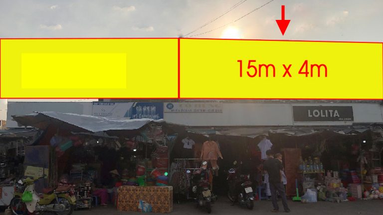 Pano Ốp Tường Tại Chợ Long Thành – Đường Trường Chinh – Thị Trấn Long Thành – Huyện Long Thành – Tỉnh Đồng Nai (Cửa Đông Vị Trí 4)
