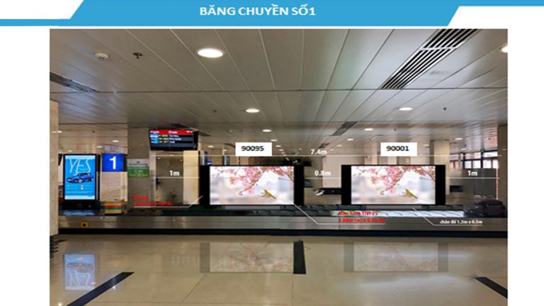 Led Indoor Tại LCD 75″ Đặt Trên Băng Chuyền Hành Lý Số 1,3,6 Cách Ly Ga Đến Quốc Nội – Sân Bay Tân Sơn Nhất – Quận Tân Bình – Tp. Hồ Chí Minh (7 Vị Trí)