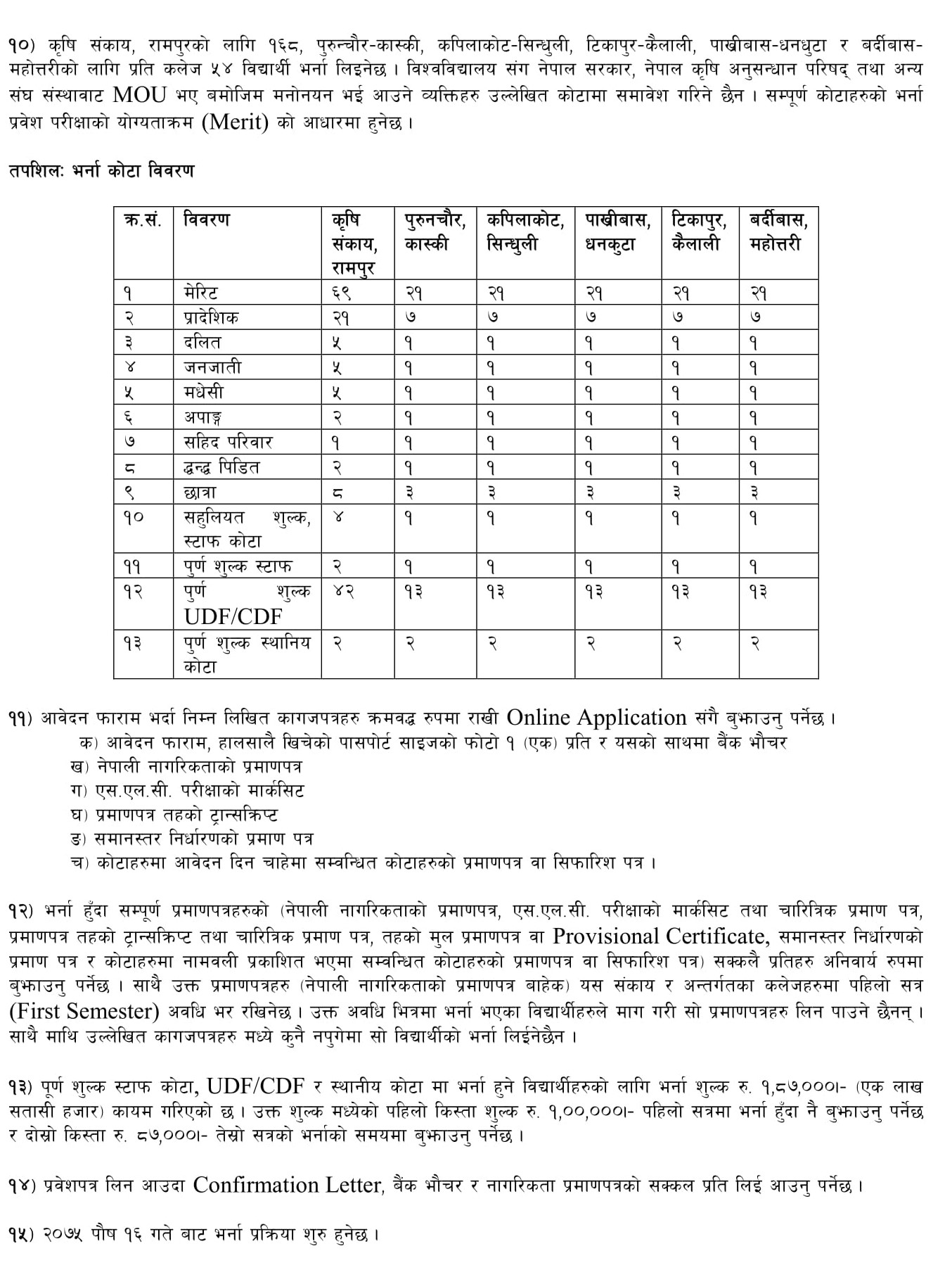 entrance exam of pdf university Entrance Agriculture from Notice Exam Amendment B.Sc