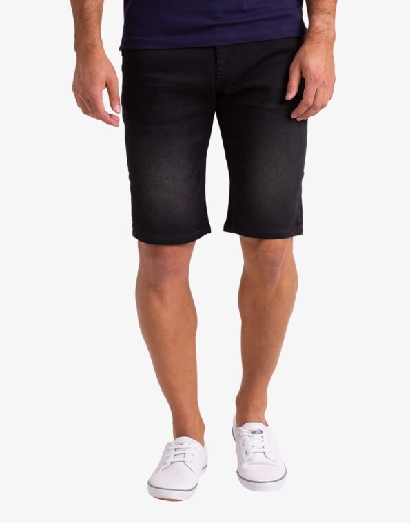 Knit denim short