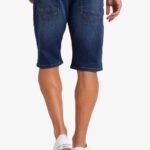 Knitted denim shorts for men