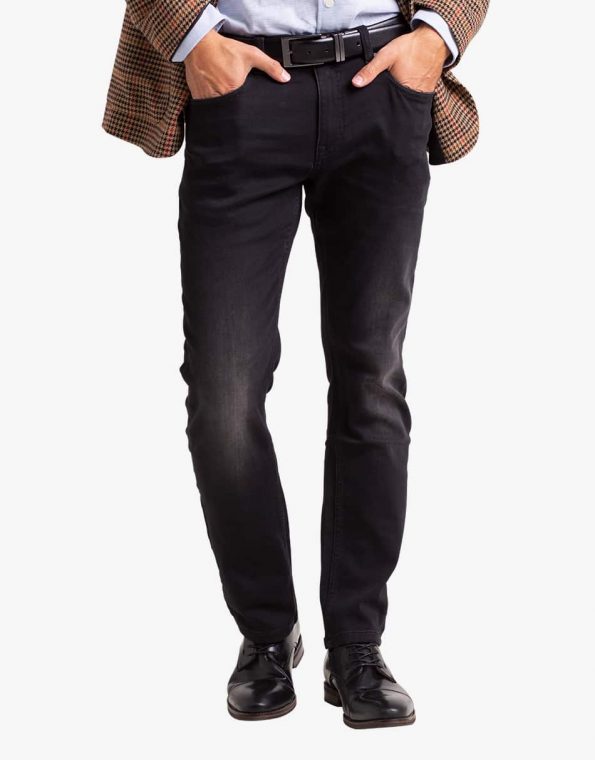 Knit denim jeans
