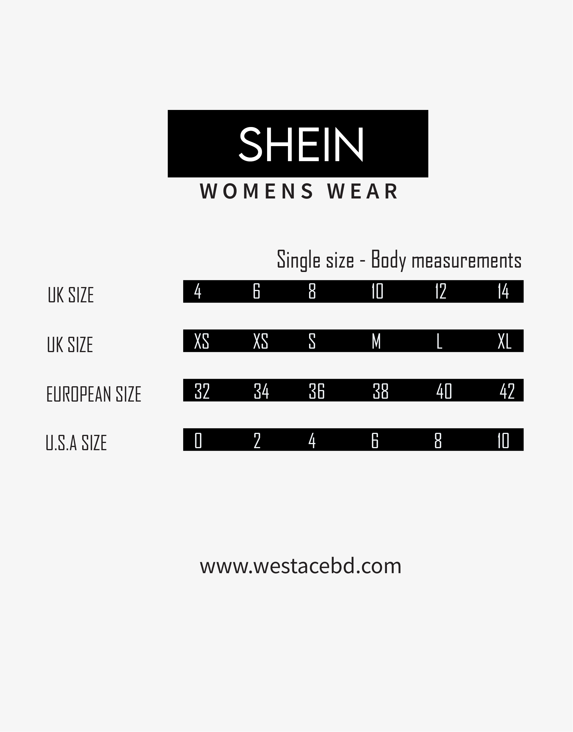 Dress Up - UKAY - SIZE CHART ❗❗❗ Brand: SHEIN, BSCO, ZAPUL ✨