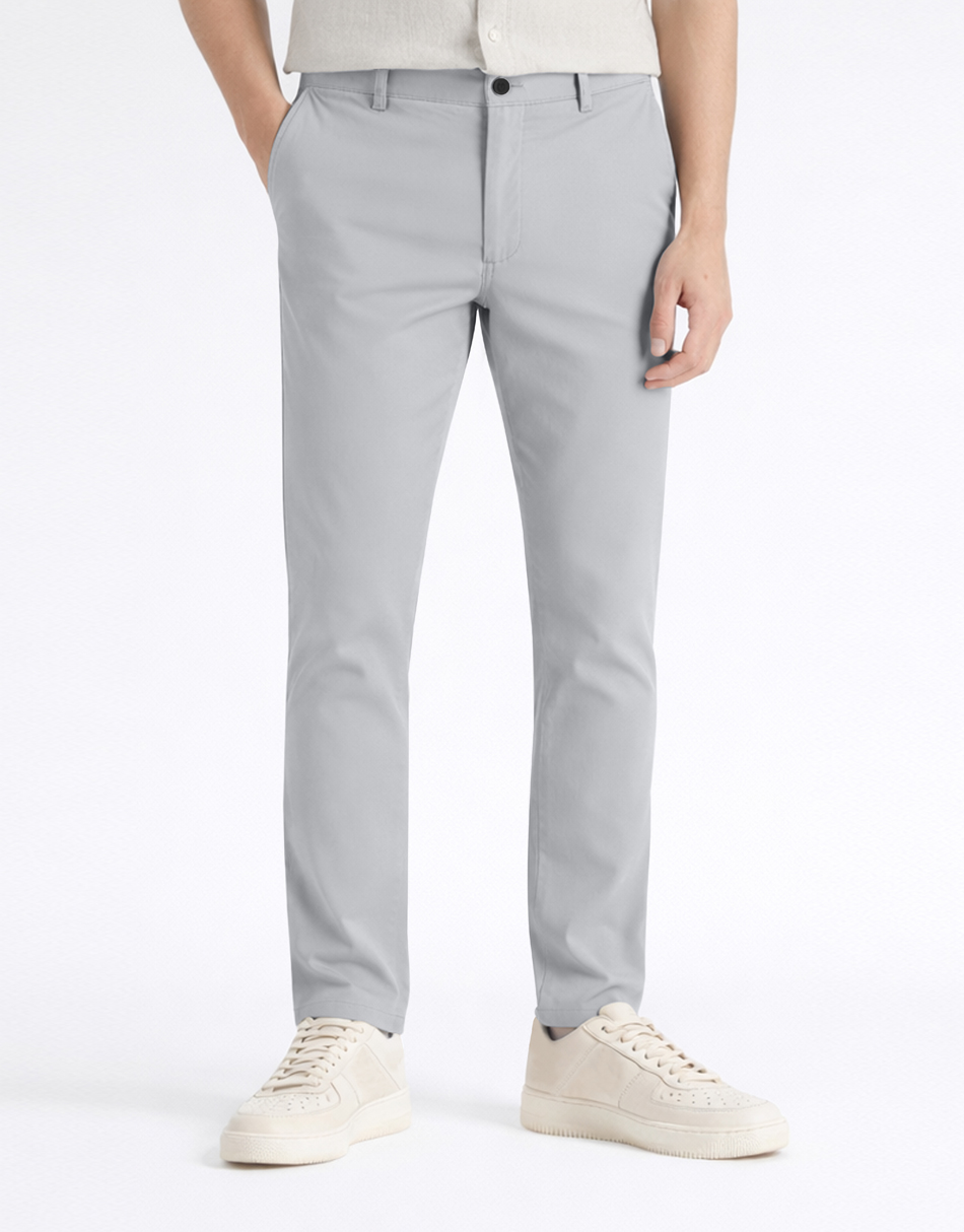 Men’s Premium Gabardine Pants – Light Grey