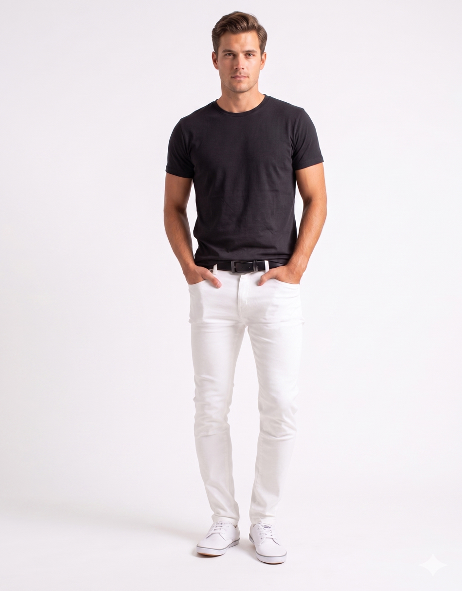Men’s Denim Jeans – White