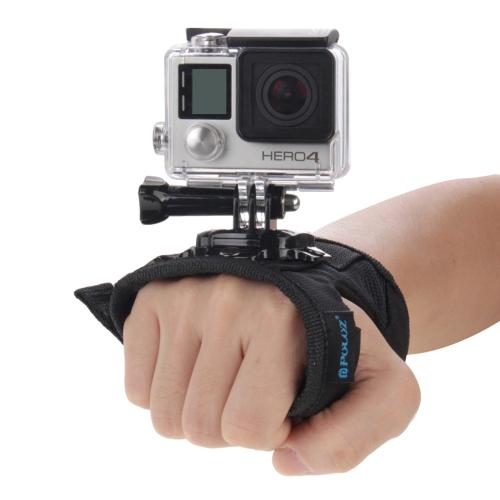 [UAE Warehouse] PULUZ 360 Degree Rotation Glove Style Palm Strap Mount Band for GoPro HERO9 Black / HERO8 Black / HERO7 /6 /5 /5 Session /4 Session /4 /3+ /3 /2 /1, Xiaoyi and Other Action Cameras