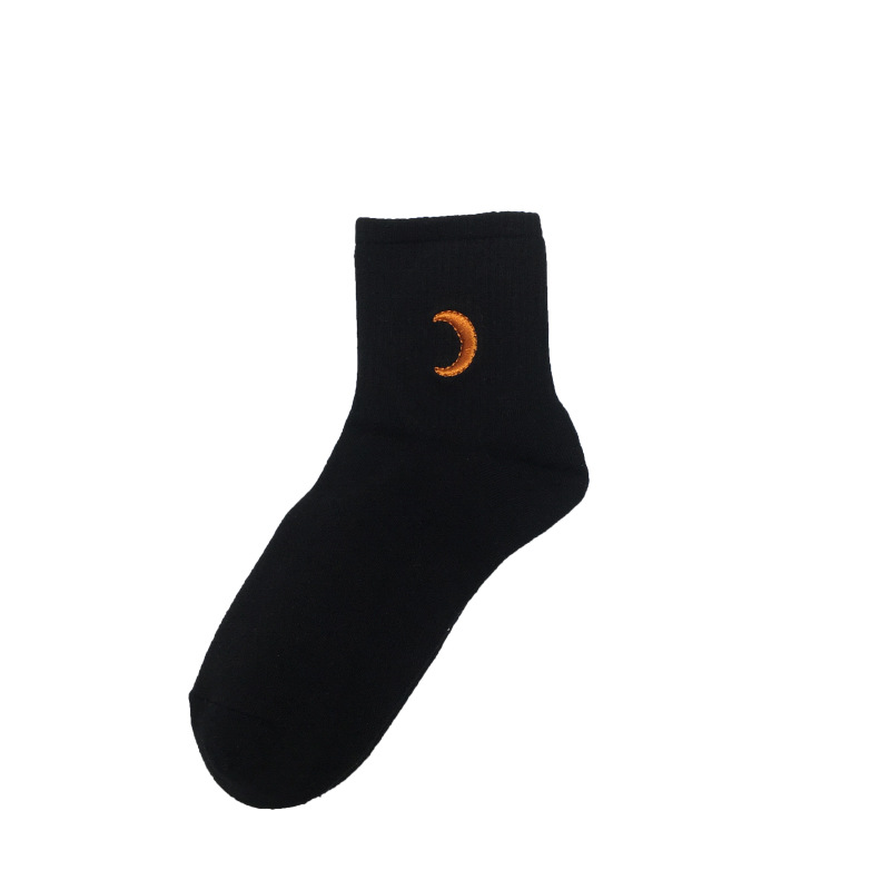  Black Stockings For Women Pantyhose Four Seasons Embroidered Cotton Socks For Women