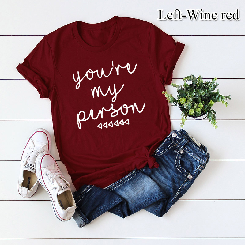  A women's T-shirt with a beautiful design made of pure cotton, with short sleeves and cute shapes, with coordinating words